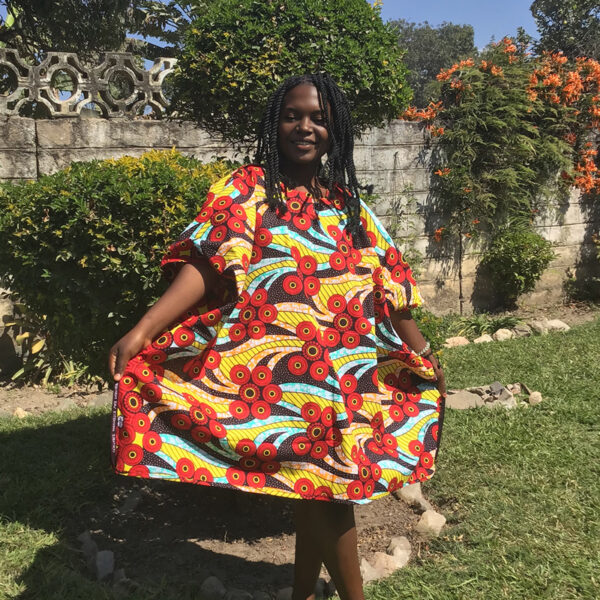 Moto Moto – Bold & Vibrant Short African Print Kaftan Dress