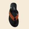 Maasai Beaded Genuine Leather Flip-Flops - "Kandoro Flame" Collection