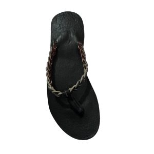 "Serengeti Twist" Handcrafted Genuine Leather Braided Flip-Flops
