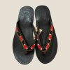 Maasai Beaded Genuine Leather Flip-Flops for Women - "Vuna" Collection